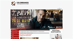 Desktop Screenshot of colombianosenmexico.com